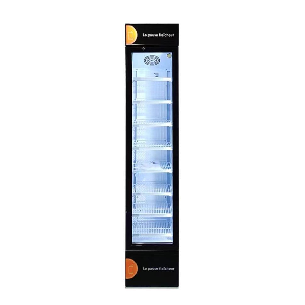 Commercial refrigerated beverage display case, small display refrigerator, supermarket upright freezer, energy-saving and power-efficient