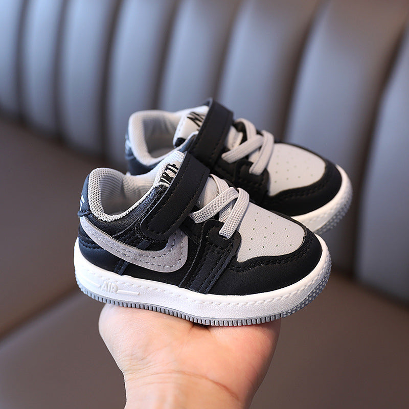 Kids' athletic shoes - boys' and girls' sneakers -  spring/autumn/winter collection - korean style - boys' baby shoes - white sneakers - first walking shoes
