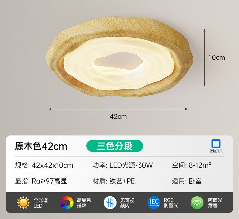 Walnut cookie bedroom light medieval cream wind ceiling light Internet celebrity children's room full spectrum led lamps