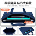 Waterproof oxford cloth student tote document bag - macaron double-layer zipper pouch - file, homework, and briefcase organizer