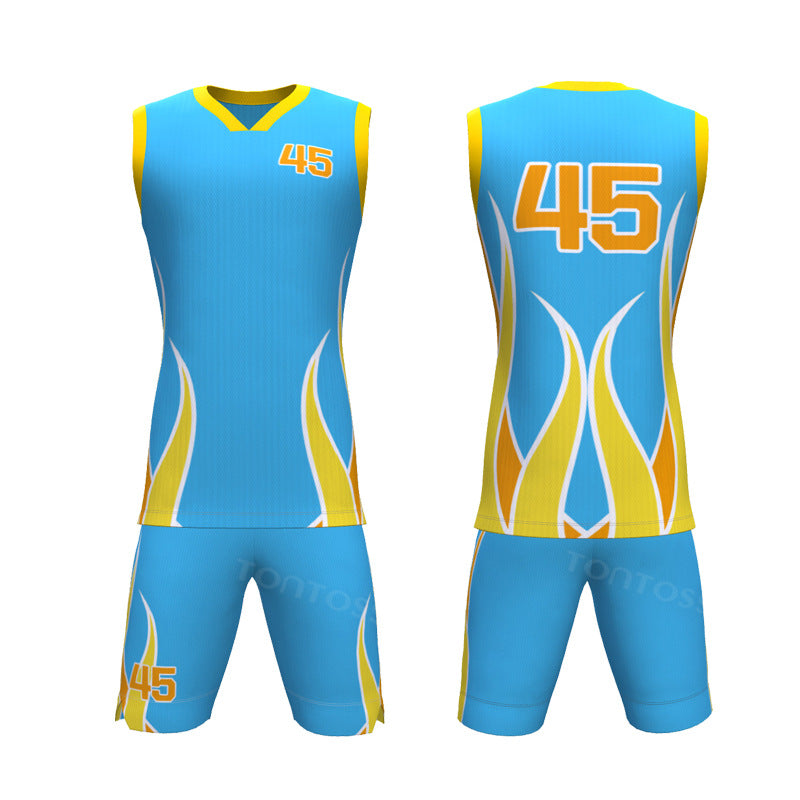 Adult game training jersey sports basketball jersey heat transfer quick drying jersey basketball jersey set custom printing