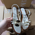Za women's shoes 2024 summer new arrivals: women's flat sandals with metal buckle embellishments, perfect for the beach