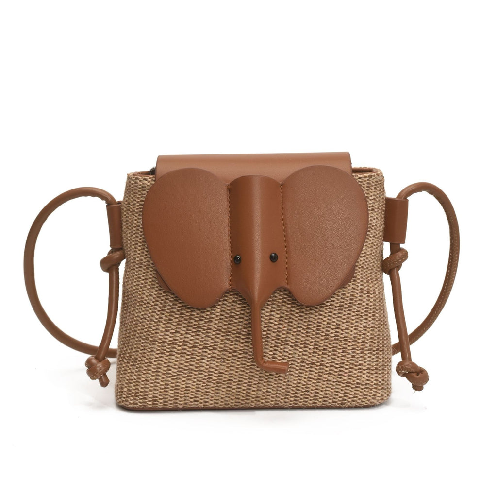 Cross-border large-capacity straw bag 2025 new summer versatile shoulder bag fashionable portable commuter bucket bag