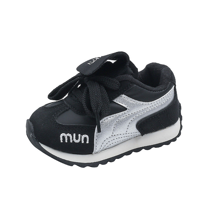 Kids german training shoes leather flip cover girl forrest gump shoes autum boys sneakers soft bottom sneakers 1-6 years old