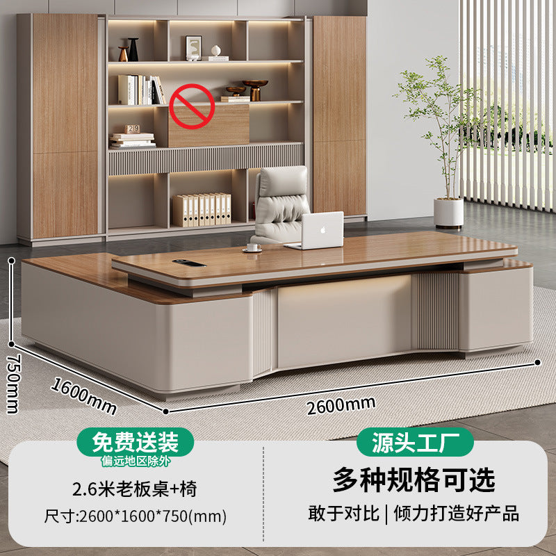 Saint li accessible luxury boss table office desk casual chairman president table executive table manager office table and chair combination