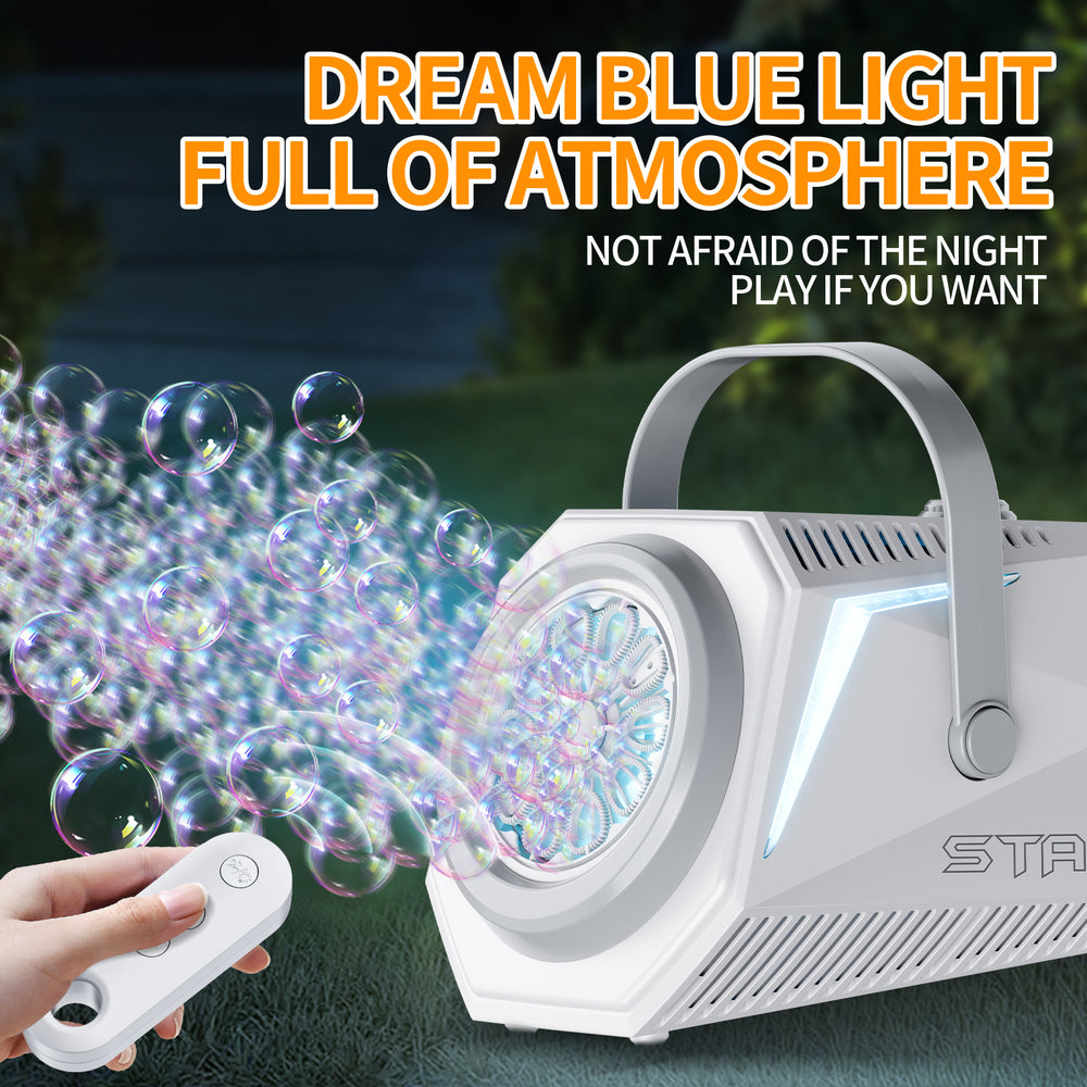 new arrival stage bubble machine toy atmosphere electric large capacity cool lighting kids bubble machine wedding
