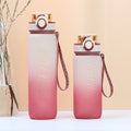 Carefully selected gradient color plastic water cup outdoor fitness with straw plastic cup classy portable large capacity water bottle