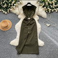 Lightly mature elegance style v neck buttoned casualdress women's summer red waist elegance mid-length a-line skirt work clothing