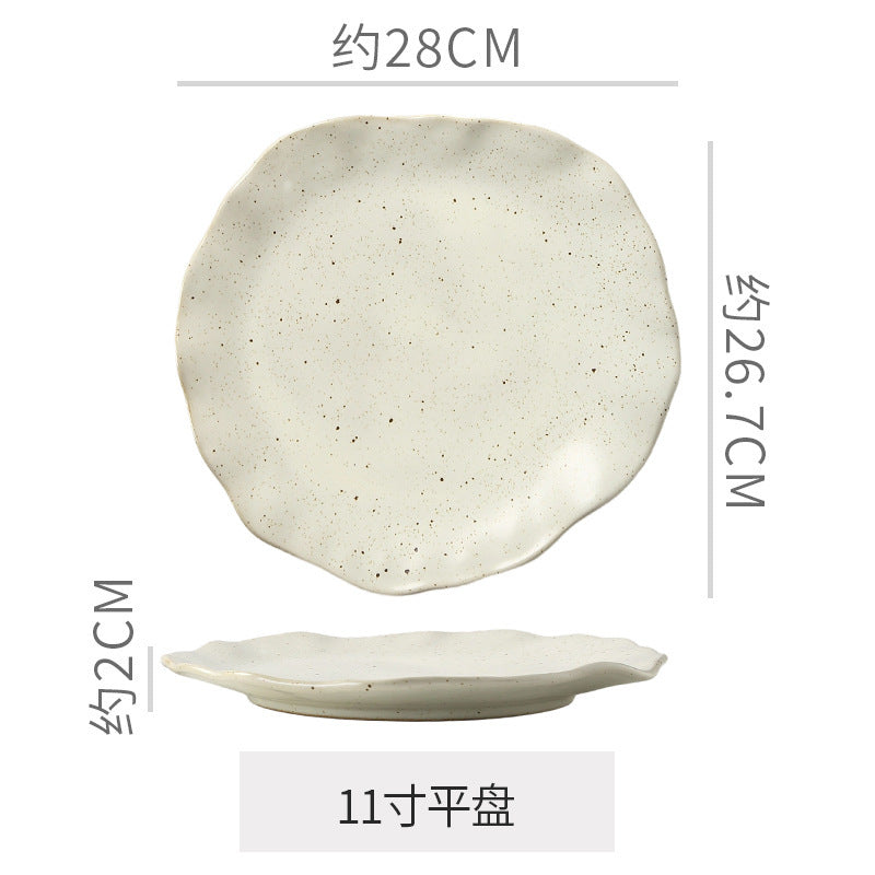 Vintage chic dinnerware set - restaurant, hotel, and home use - unique shaped dessert plates, pastry bowls, and rice bowls - wholesale