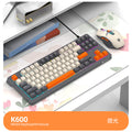 Dazzling silver fox k600 wired keyboard and mouse combo - 87-key rainbow backlit tri-color keycap office & business set