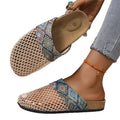 Exportplus sizemary jane mesh breathable toe mesh breathable flats fishnet shoes toe half drag cross-border wholesale