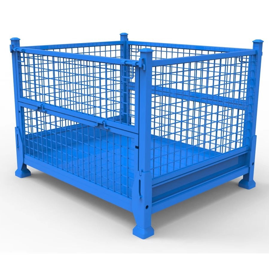 Chengdu folding heavy storage cage folding logistics sorting material frame warehouse storage box goods turnover box iron sheet
