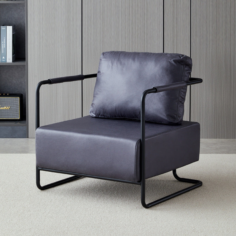 Wrought iron sofa chair retro industrial style light luxury minimalist living room seating area sofa designer single/double small sofa