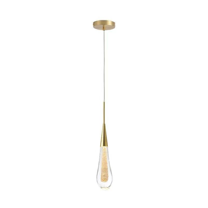 Hotel room luxury teardrop crystal pendant light - starlight shattered light acrylic - perfect for b&bs, bedrooms, and dining rooms