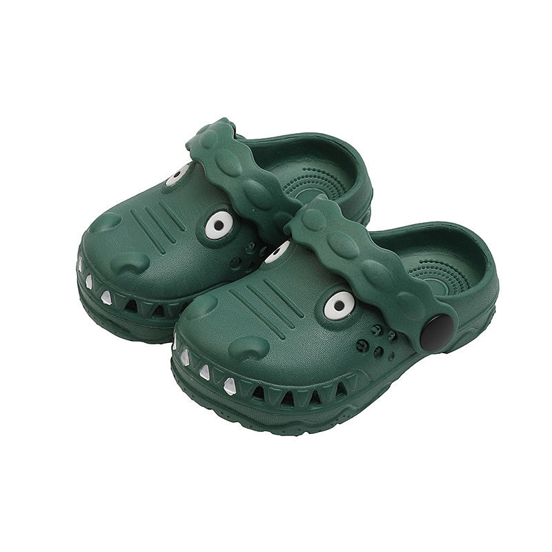 New summer indoor anti-slip korean style baby clogs - cute dinosaur closed-toe sandals for toddlers