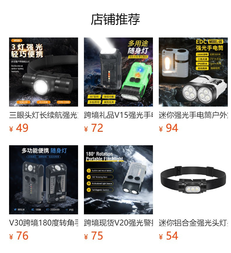 Cross-border flashlight strong light charging long-distance shooting outdoor long battery life 21700 battery convenient tactical flash flashlight