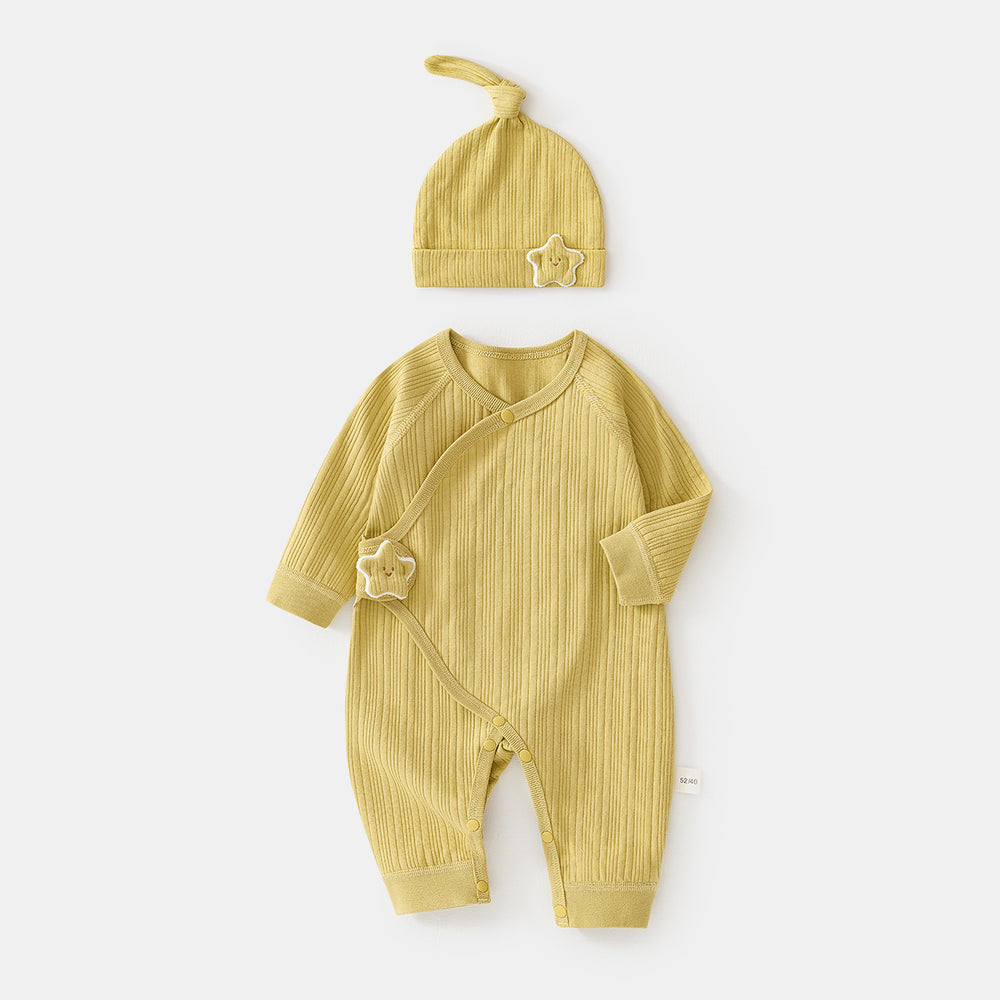 Babibele butterfly romper - premium cotton bodysuit for newborns & infants (spring/autumn) - includes hat