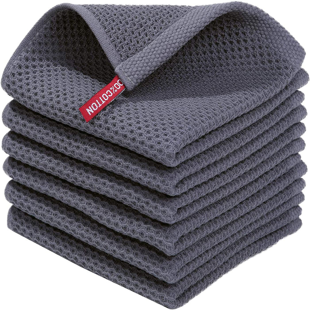 Amazon bestseller: pure cotton honeycomb kitchen towel set - easy-clean waffle weave dishcloths with hooks - wholesale