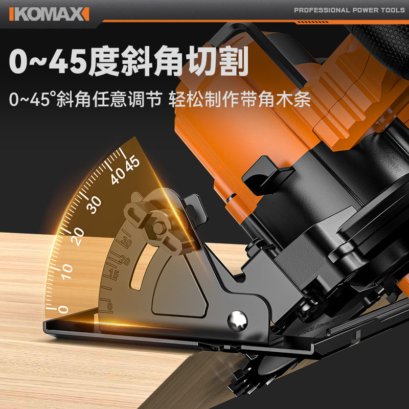 Brushless lithium battery circular saw, compact woodworking cutting machine, high-power flip-down table saw, multi-function electric saw, cutting saw