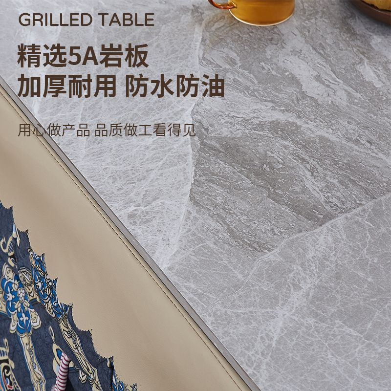 Sintered stone folding fire table - new winter square heating dining table for rental housing, dorms, and home study
