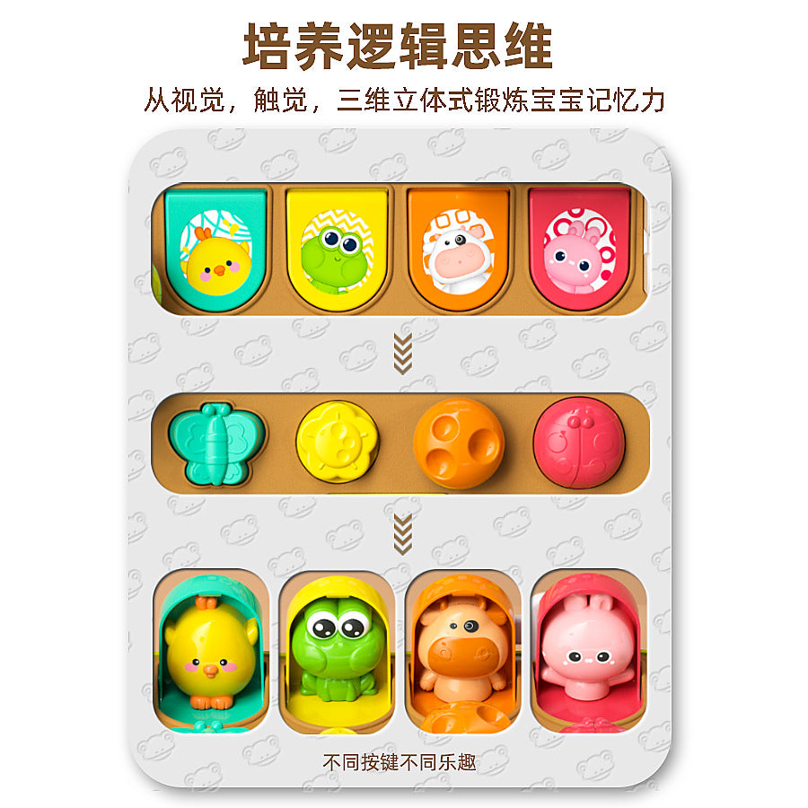 Cross-border farm peek-a-boo baby memory training baby puzzle parent-child interaction color matching early education toys
