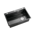 Nano gun gray sink large single slot kitchen 304 stainless steel handmade vegetable basin sink undercounter basin for home