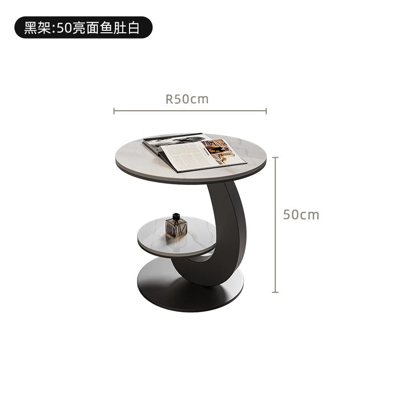 Accessible luxury italian slate coffee table cream style tea table tea table for home living room popular popular simple rental house coffee table