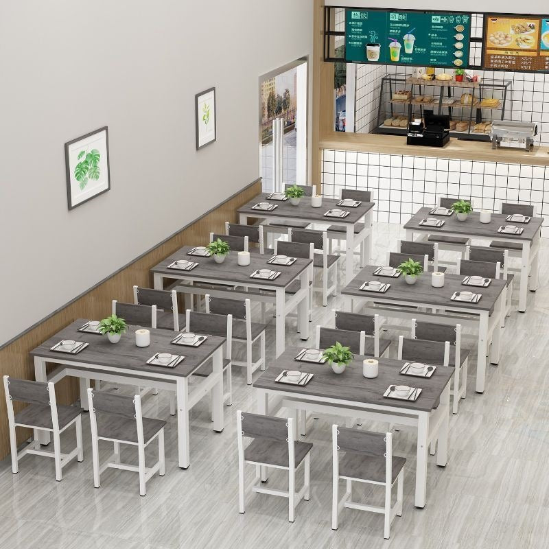 For home dining table and chairs table and chairs snack bar modern small apartment fast food casual restaurant dining table rectangular combination simple