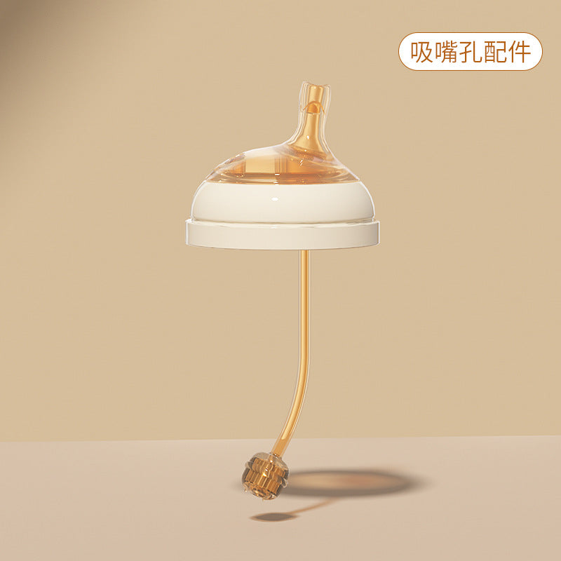 Newborn baby bottle accessories silicone straw soup drinking handy gadget direct drinking spout baby learning drinking cup duckbill pacifier