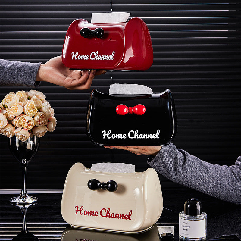 Household high-value non-punching tissue box, living room napkin paper box, creative advanced pumping paper box, desktop coffee table storage