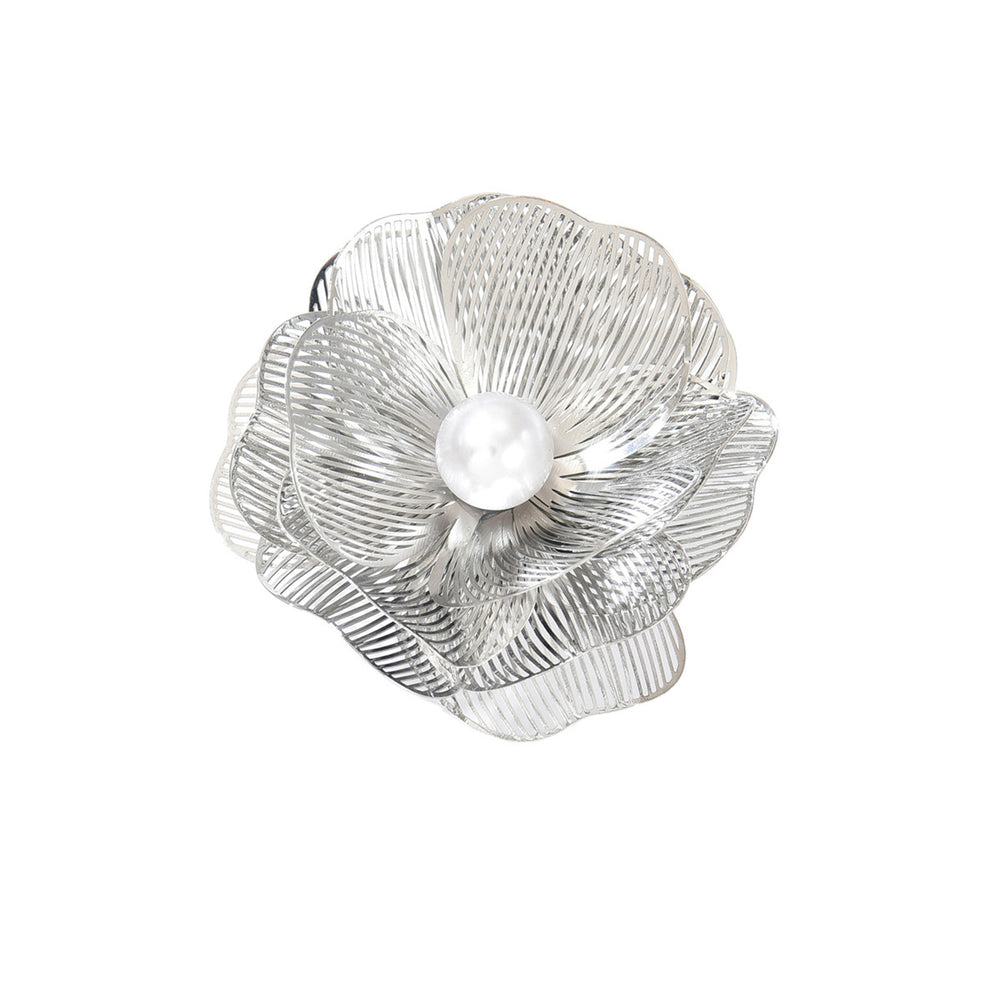 Flower ring wholesale european and american cross-border temperament exaggerated bracelet for women niche style high-end sense of hollow stacked layered bracelet