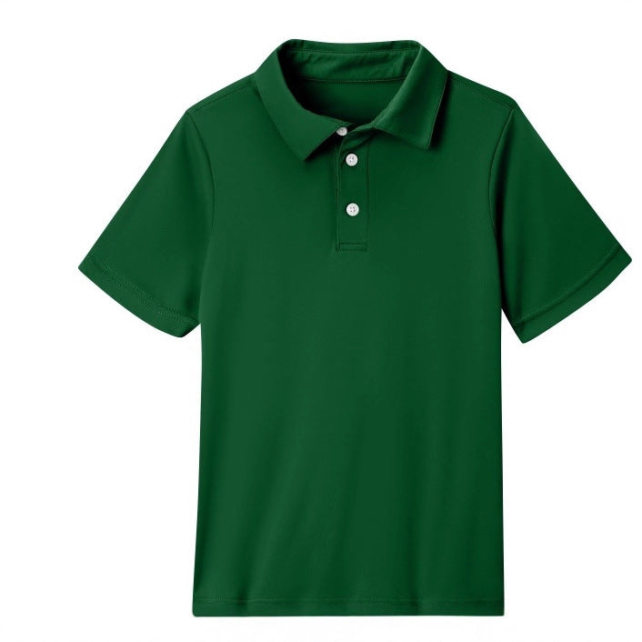 cross-border   kids' everyday casual short-sleeve solid color tops t-shirts polo shirts
