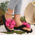 Bowknot women's summer 2024 new sweet plus size platform sandals with skirt - perfect for beach vacations and outdoor adventures