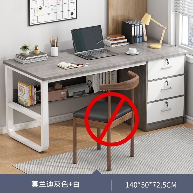 Computer desk desktop office desk bookshelf modern minimalist table home bedroom student writing study desk