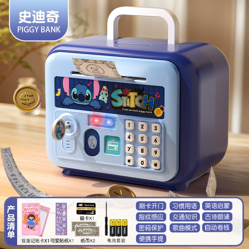 Nezha kids boys and girls piggy bank safe cabinet key password box savings coin storage storage