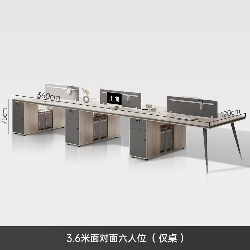 Staff office desk and chair combination casual modern double four-person seat staff table six-person slot screen office table