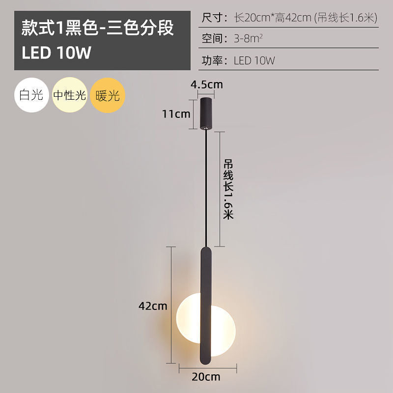 Chandelier bedside indoor bedroom lights ins Internet celebrities Nordic simple creative small personality restaurant bar lighting