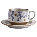 Classyretro coffee cup and saucer suit creative stoneware latte art cup for home high-end exquisite mug and saucer