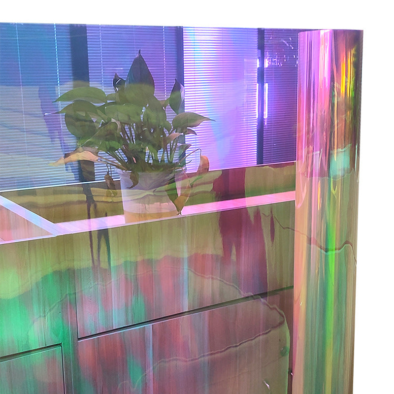 Colorful film Symphony laser decorative sticker rainbow colorful gradual change glass sticker self-adhesive thickened rainbow film with glue