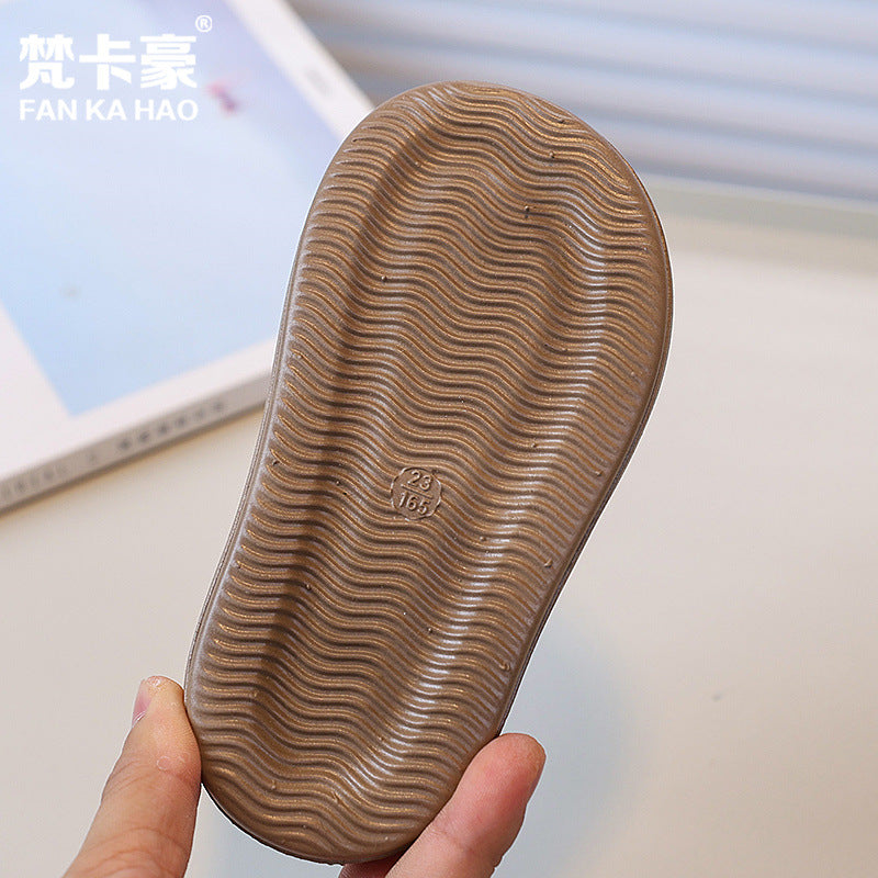 Vancahao ins french rhinestone slippers  summernew arrivalk-stylegirlfashion toe beach sandals
