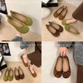 summer new round toe low-cut versatile bow single shoes cross-border leopard print plus size flat single shoes women's wholesale