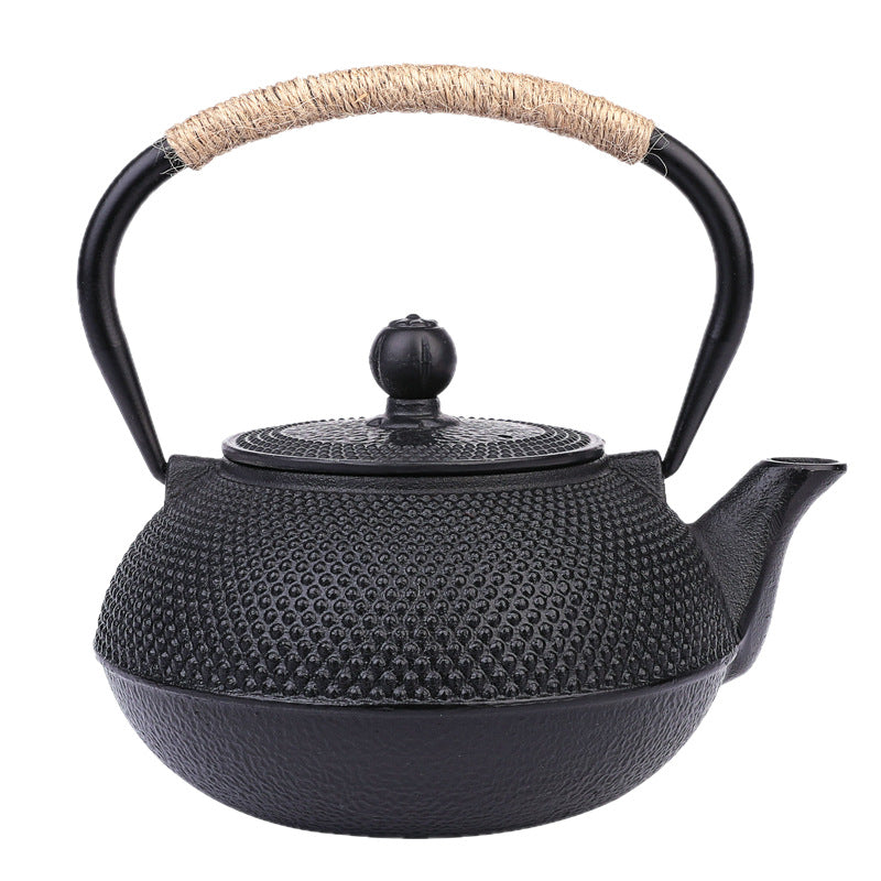 Iron kettle small ding cast iron teapot wholesale stove tea pot retro japanese style water kettle tea set suit wholesale