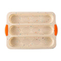 New in stock silicone bench three-slot baguette bread baking pan diamond grid cake mold for home dyi baking