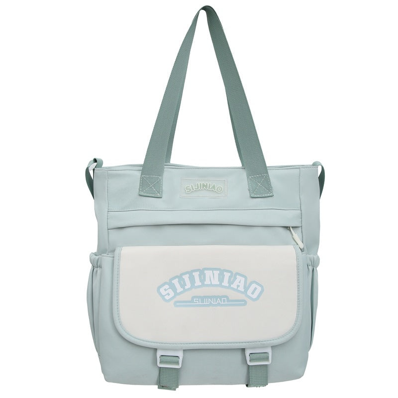 New primary school student handbag, middle school student schoolbag two-piece set, lightweight and large-capacity backpack for grades 1-9