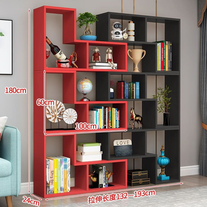 Free shipping casual combination bookshelf bookcase creative corner bedroom floor-standing simple storage rack partition display rack entrance