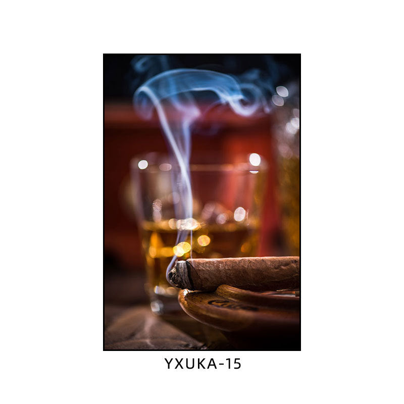 Cigar painting American bar club nightclub ktv box wall decoration painting whiskey winery beautiful woman mural