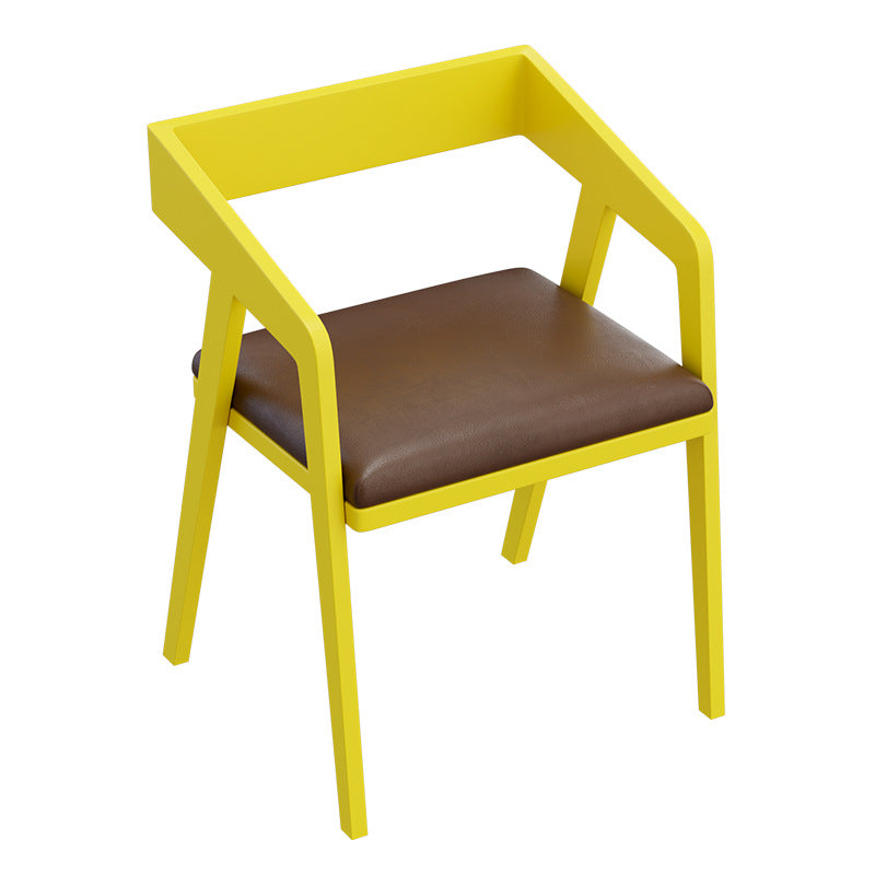 American restaurant retro solid wood dining table and chair combination creative cafe industrial style loft casual wrought iron table and chair