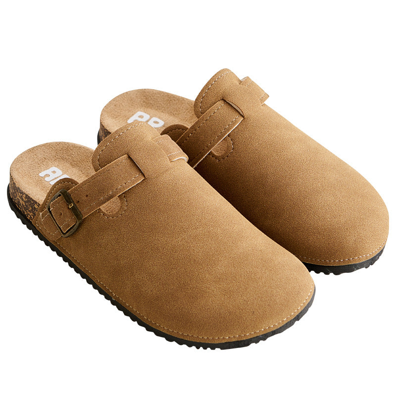 Family kids birkenstock 2025new arrivaloutwear pedal retro lazy slippers for women and middle-aged childrenfashion toe-cap birkenstock