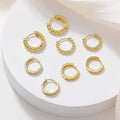 new arrival jewelry fashion exquisite zircon earrings small round ball normcore earrings cable stitch twisted circle earrings