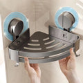 Thickened suction cup bathroom storage rack punch-free wall-mounted bathroom new arrival triangle basket corner storage rack